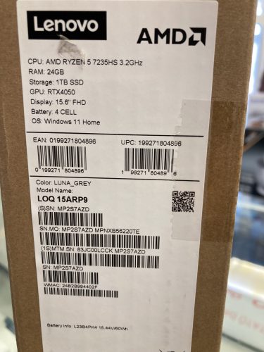 Lenovo LOQ Gamer Laptop / 24 hónap jótállás