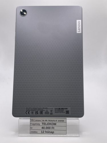 Lenovo Tab M8HD 3/32GB / 12 hó jótállással Szürke