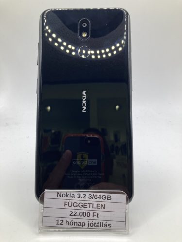 Eladó használt Nokia 3.2 3/64GB fekete / 12 hó jótállás
