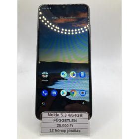   Eladó használt Nokia 5.3 4/64GB fekete / 12 hó jótállás
