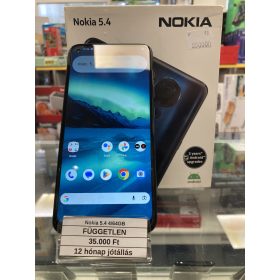 Eladó Nokia 5.4 4/64GB kék  / 12 hónap jótállás