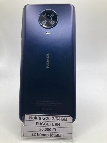 Eladó használt Nokia G20 3/64GB kék / 12 hó jótállás