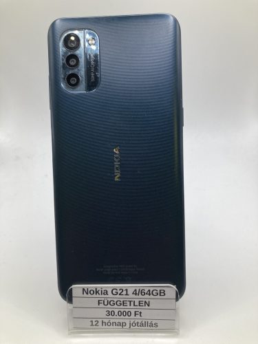 Használt Nokia G21 4/64GB kék / 12 hó jótállás