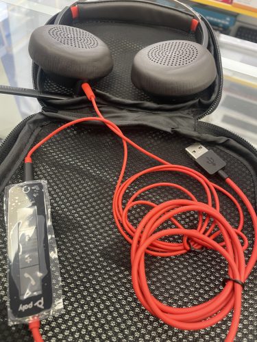 Poly Blackwire 5220 USB sztereo headset + 3.5mm + USB adapter