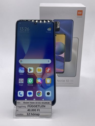 Xiaomi Redmi Note 10 5G 4128GB Kék
