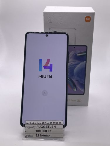 Xiaomi Redmi Note 12 Pro+ 5G 256/8GB Fekete