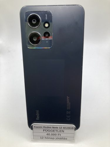 Eladó Redmi Note 12 4/128GB fekete / 12 hónap jótállás