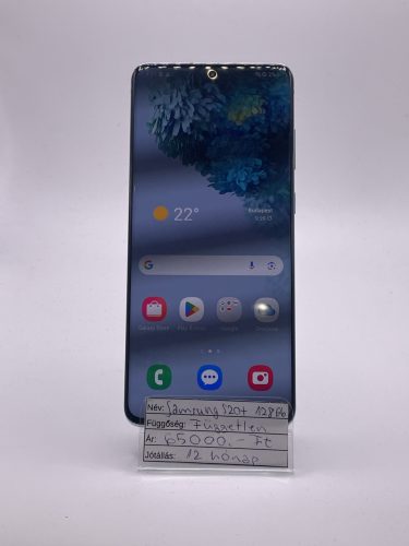 Samsung S20 Plus 128GB Fehér
