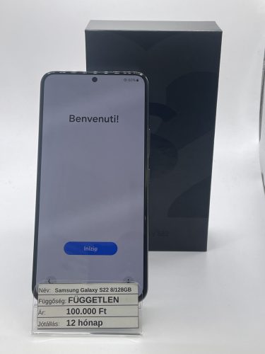 Samsung S22 8/128GB Fekete