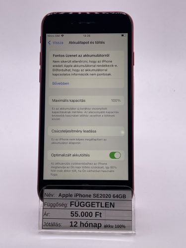 Apple iPhone SE2020 64GB Piros